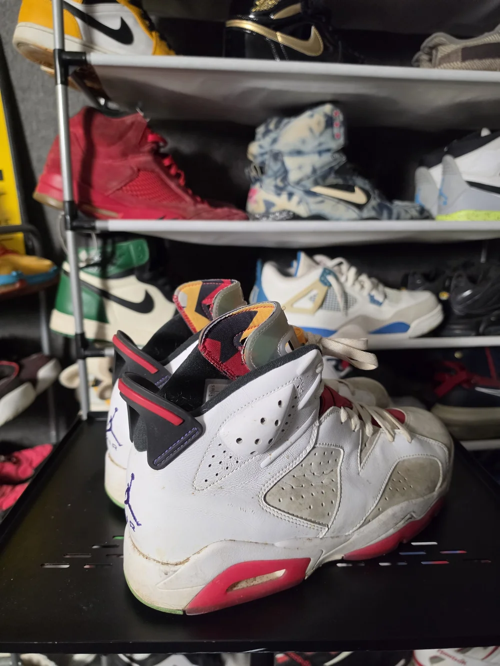 🔥 Jordan Men’s Retro 6 Rare Hare White Pink Cream Basketball Size 10 Sneakers